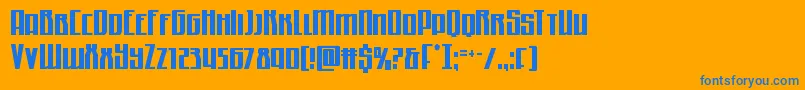 Quantummalicecond Font – Blue Fonts on Orange Background