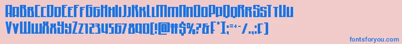 Quantummalicecond Font – Blue Fonts on Pink Background