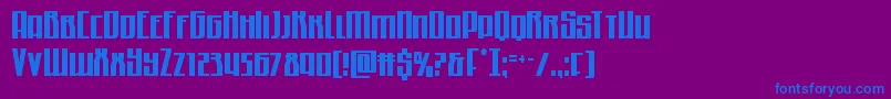 Quantummalicecond Font – Blue Fonts on Purple Background