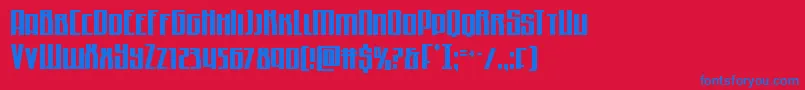 Quantummalicecond Font – Blue Fonts on Red Background