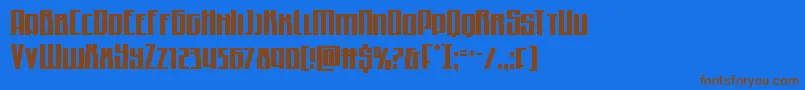Quantummalicecond Font – Brown Fonts on Blue Background