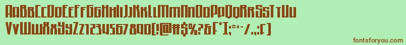 Quantummalicecond Font – Brown Fonts on Green Background