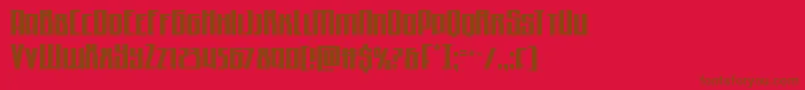 Quantummalicecond Font – Brown Fonts on Red Background