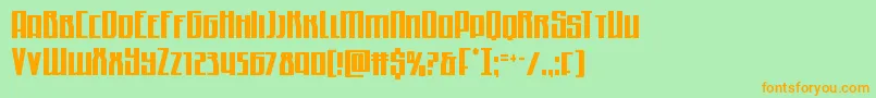 Quantummalicecond Font – Orange Fonts on Green Background