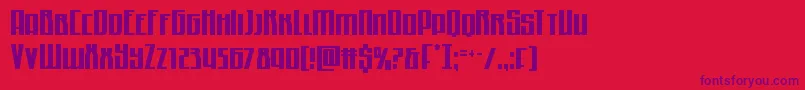 Quantummalicecond Font – Purple Fonts on Red Background