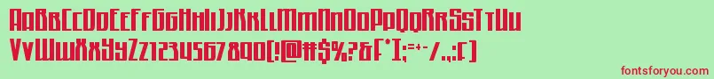 Quantummalicecond Font – Red Fonts on Green Background