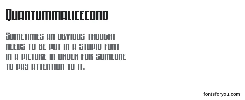 Review of the Quantummalicecond Font