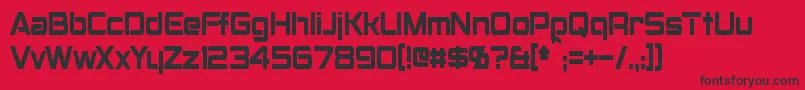 MontalbanCondensed Font – Black Fonts on Red Background