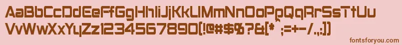 MontalbanCondensed Font – Brown Fonts on Pink Background