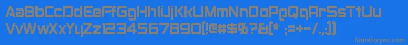 MontalbanCondensed Font – Gray Fonts on Blue Background
