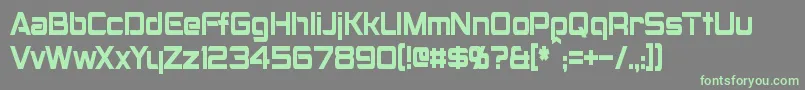 フォントMontalbanCondensed – 灰色の背景に緑のフォント