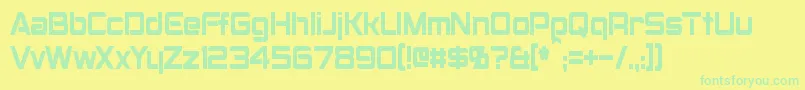 MontalbanCondensed Font – Green Fonts on Yellow Background