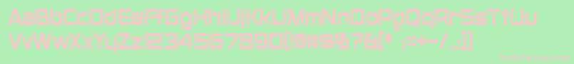 MontalbanCondensed Font – Pink Fonts on Green Background