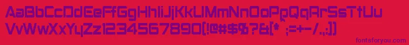 MontalbanCondensed Font – Purple Fonts on Red Background