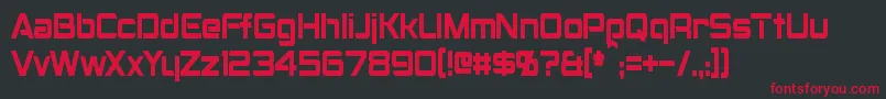 MontalbanCondensed Font – Red Fonts on Black Background