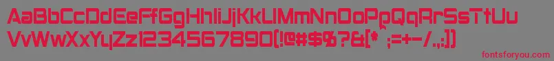 MontalbanCondensed Font – Red Fonts on Gray Background