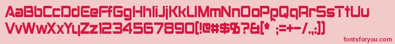 MontalbanCondensed Font – Red Fonts on Pink Background