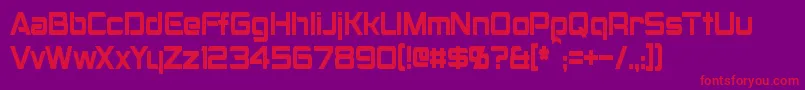MontalbanCondensed Font – Red Fonts on Purple Background
