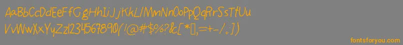OhMyGouache Font – Orange Fonts on Gray Background