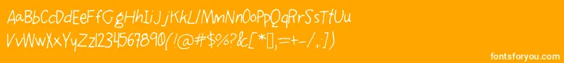 OhMyGouache Font – White Fonts on Orange Background