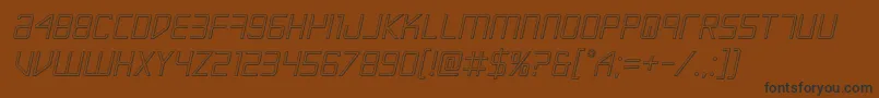 Escapeartist3Dsemital Font – Black Fonts on Brown Background