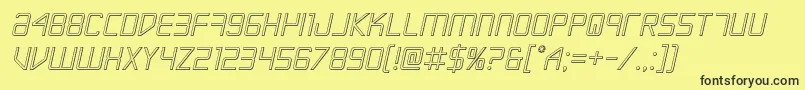 Escapeartist3Dsemital Font – Black Fonts on Yellow Background