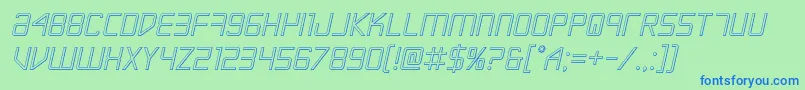Escapeartist3Dsemital Font – Blue Fonts on Green Background