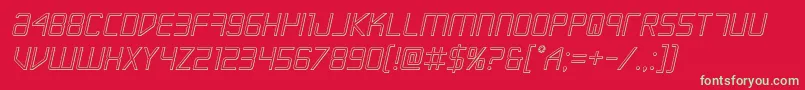 Escapeartist3Dsemital Font – Green Fonts on Red Background