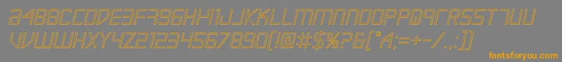 Escapeartist3Dsemital Font – Orange Fonts on Gray Background