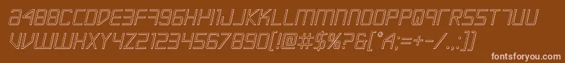 Escapeartist3Dsemital Font – Pink Fonts on Brown Background