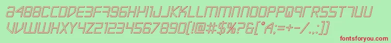 Escapeartist3Dsemital Font – Red Fonts on Green Background