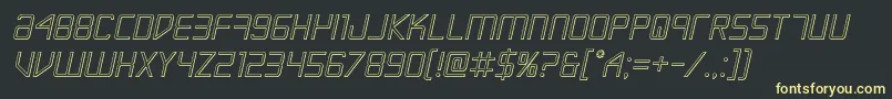 Escapeartist3Dsemital Font – Yellow Fonts on Black Background