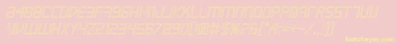 Escapeartist3Dsemital Font – Yellow Fonts on Pink Background