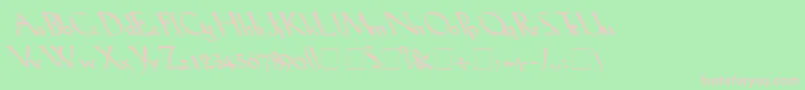 Lilhvyleftie Font – Pink Fonts on Green Background