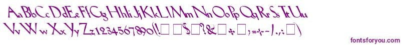 Lilhvyleftie Font – Purple Fonts on White Background