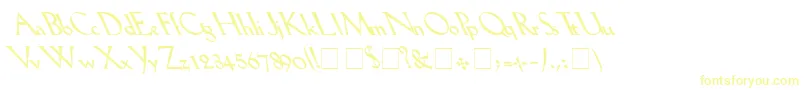 Lilhvyleftie-fontti – keltaiset fontit