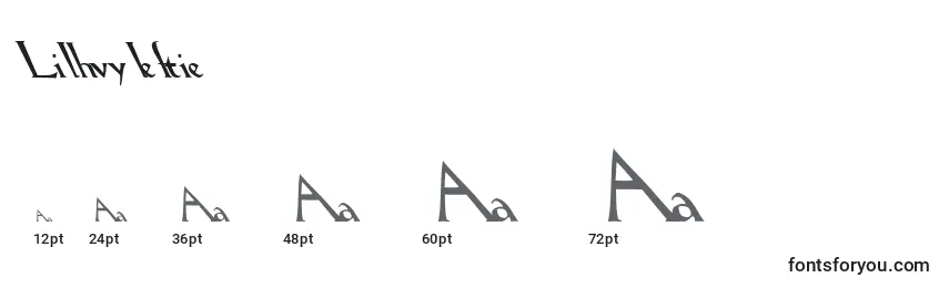 Größen der Schriftart Lilhvyleftie