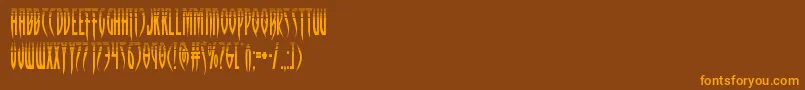 Inhumanityhalf Font – Orange Fonts on Brown Background