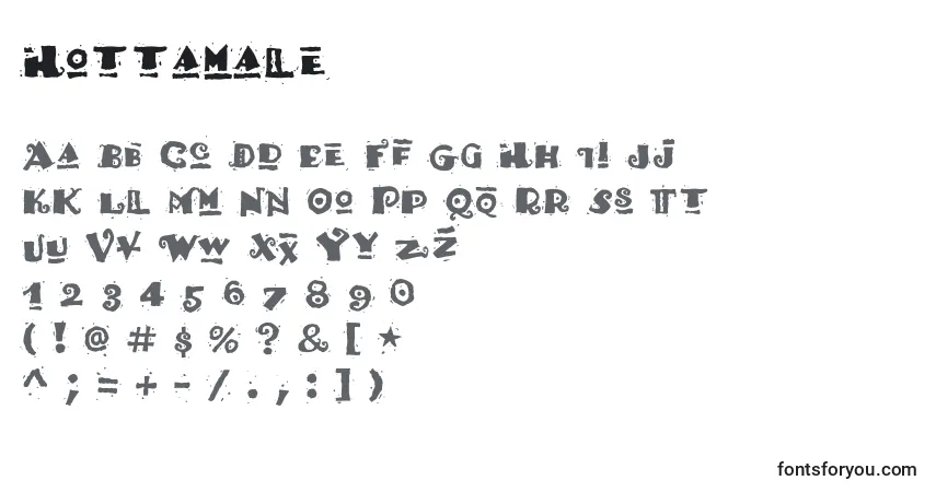A fonte Hottamale – alfabeto, números, caracteres especiais