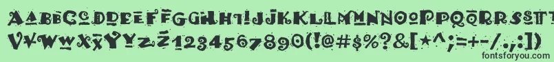 Hottamale-fontti – mustat fontit vihreällä taustalla