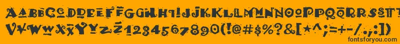 Шрифт Hottamale – чёрные шрифты на оранжевом фоне