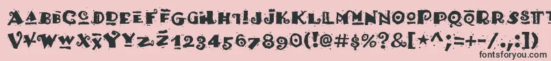 フォントHottamale – ピンクの背景に黒い文字
