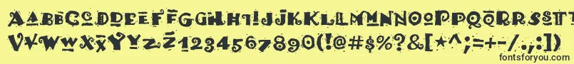 Hottamale Font – Black Fonts on Yellow Background