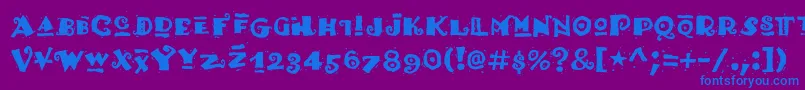 Шрифт Hottamale – синие шрифты на фиолетовом фоне