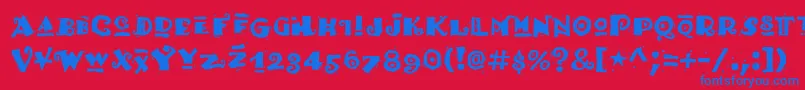 Hottamale Font – Blue Fonts on Red Background