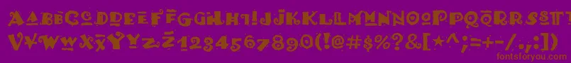 Шрифт Hottamale – коричневые шрифты на фиолетовом фоне