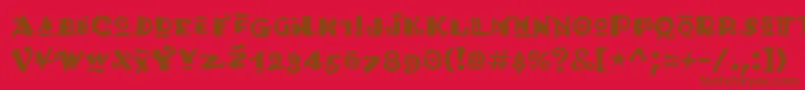 フォントHottamale – 赤い背景に茶色の文字