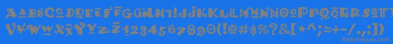 Hottamale-Schriftart – Graue Schriften auf blauem Hintergrund