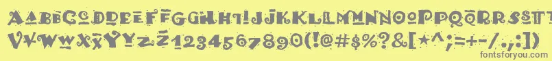 Hottamale-Schriftart – Graue Schriften auf gelbem Hintergrund