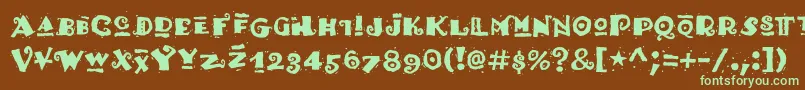 Hottamale Font – Green Fonts on Brown Background